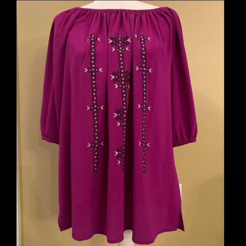 Hot Pink Blouse. 1X